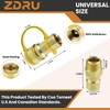 ZDRU 1/2 Inch Natural Gas Quick Connect Fittings with Male
