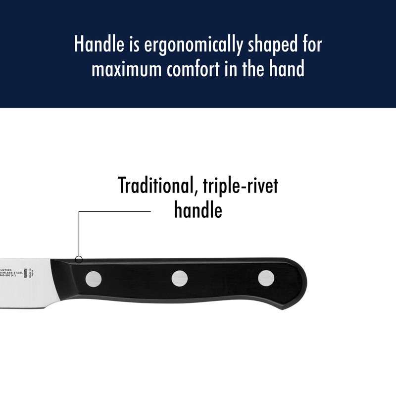 HENCKELS Solution Razor-Sharp 4-inch Compact Chef Knife, German Engineered Informed