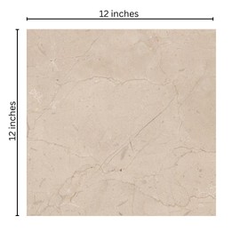 Crema Marfil 12x12 Polished Marble Tile – Natural Stone Square for Bathroom, Wall, Floor, Fireplace, Kitchen Backsplash – Modern Look – Glue Down Installation