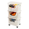 Mind Reader Plastic Storage Cart, Kitchen Storage, Rolling, Toy Storage,