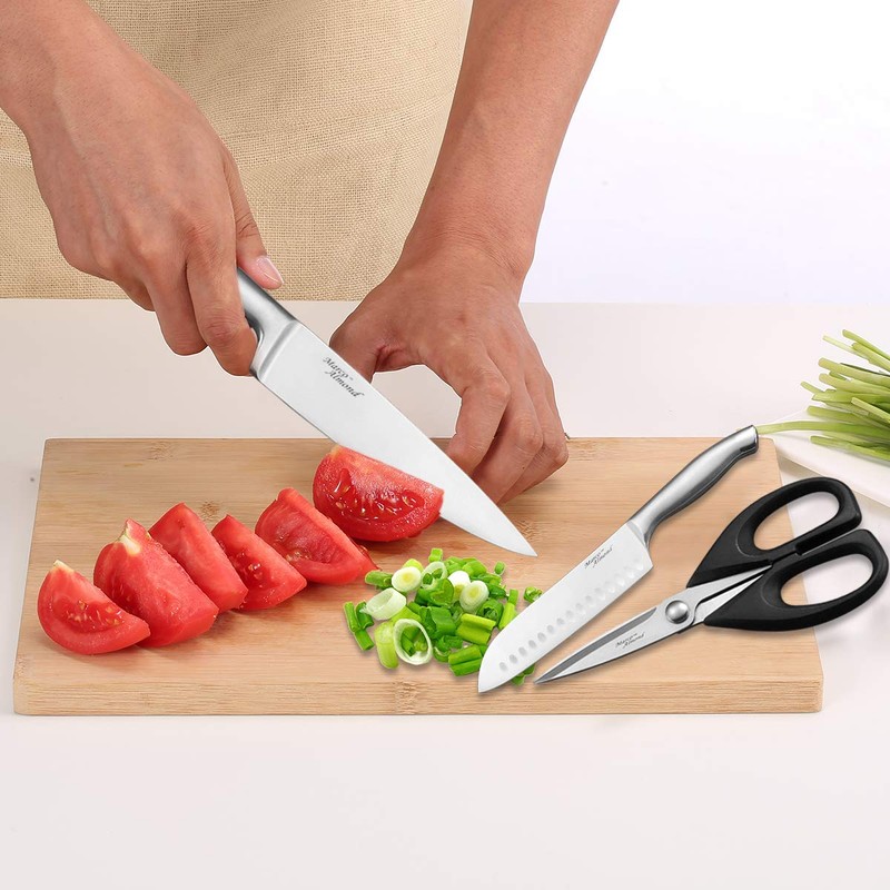 Marco Almond® Knife Block Set, KYA26 Knife Set with Block,
