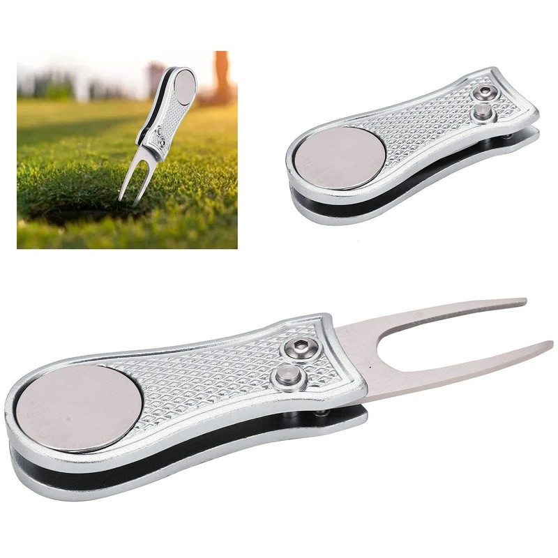 Tenedor Verde de Golf, Herramienta de Reparación de Divot Plegable