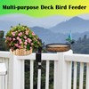 HRAYLTOP Deck Bird Feeders with Metal Mesh Tray and 2