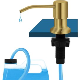 Soap Dispenser for Kitchen Sink, Kichen Sink Soap Dispenser, 47" Extension Tube kit, Under Sink Soap Dispenser Pump, No Need More Refills, Good Suction Power, Black - Color: Gold