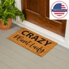 Evergreen Flag Funny Welcome Mat Coir Doormat | 28" x