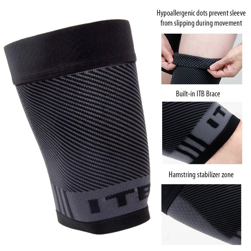Thigh Quad Iliotibial Band Brace by OrthoSleeve for thigh pain,