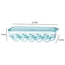 rismart 16 Egg Box with Lid, Stackable Egg Container, Egg Cardboard for Fridge, Camping, Travel, Green (Pack of 2), 31.5 x 14.3 x 7.5 cm