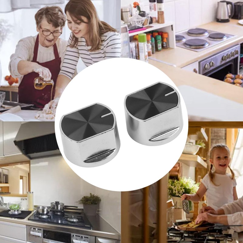 Replacement Rotary Knob, 2 Pieces Universal Kitchen Gas Stove Parts