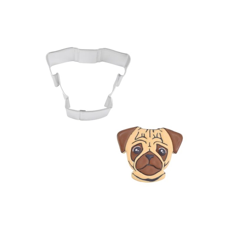 R&M Pug Face 3.5" Cookie Cutter Stainless Steel
