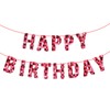 SAVITA Happy Birthday Banner, Pre-Strung Theme Banner Hanging Wall Decor