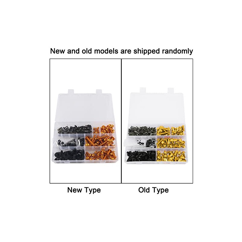 Fairing Bolt Kit,198Pcs/Set Windscreen Fairing Screws M5 M6 Bolts Kit
