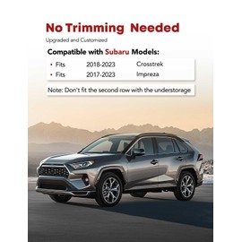 YHTAUTO Floor Mats Compatible with Subaru Crosstrek 2018-2023 Impreza 2017-2023, TPE All Weather Car Mats Waterproof Anti-Slip Odorless Floor Liner 1st & 2nd Row Liner