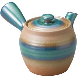 Banko Ware 18142 Teapot for 2 People, Capacity: Approx. 11.8 fl oz (350 ml), No. 1.5, Urn Shape, Copper Kiln Glazed Pattern, Made in Japan