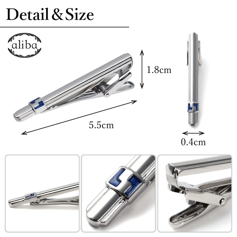 aliba Men's Tie Clip, Suit, Accessory, Necktie, Brand, Popular, Present,
