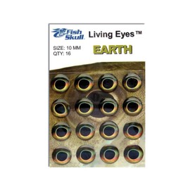 Fish Skull Living Eyes 3mm/Earth (Golden Brown)