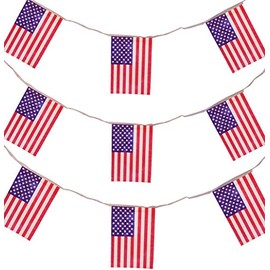 USA Flag Bunting American Flags July 4th Decorations Stars And Stripes -33FT