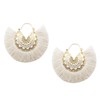Tassel Hoop Earring Statement Thread Dangle Earrings Stylish Long Fringe
