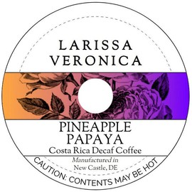 Pineapple Papaya Costa Rica Decaf Coffee (Single Serve K-Cup Pods) (Gourmet, Naturally Flavored, Whole Coffee Beans) (12 pods, ZIN: 576928) - 2 Pack