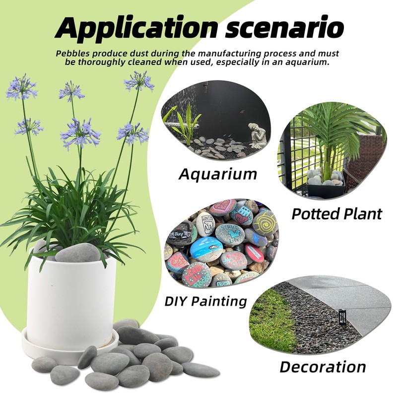 45LB River Rocks,Mexican Beach Pebbles for Plants,Potting,Garden Landscape Stone Paving