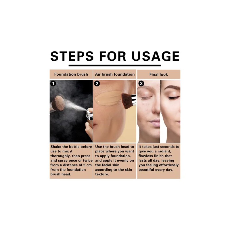 Base De Maquillaje Airbrush General Foundation Set 2.36fl.oz