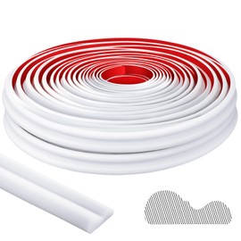 Innconee 19.7ft Peel and Stick Molding Chair Rail Panel Flexible Wall Molding Trim Self Adhesive Panel Moulding for DIY Home Wall Decor Protection Cabinet Border Frame(0.91 Inch,Stylish,White)