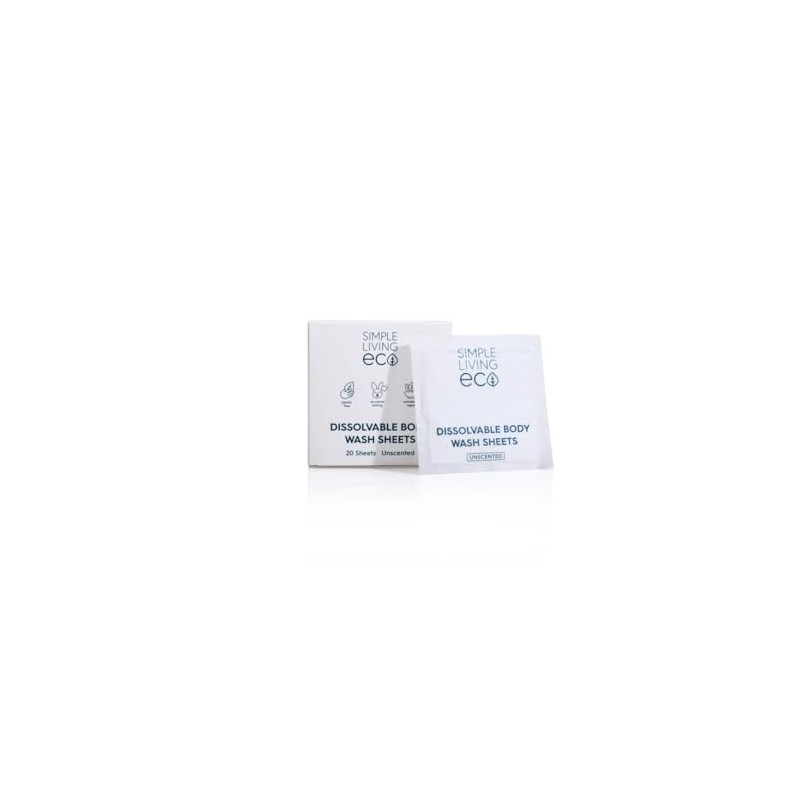Simple Living Eco Body Wash Sheets UK. Travel Essentials. Premium