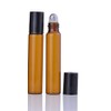 CMJ 2 x 10ml Amber Roller Ball Empty Bottles Essental