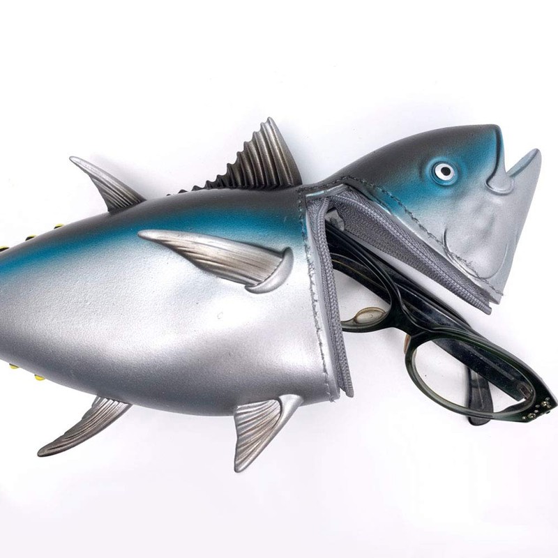 Soft Multi Case for Fish, Black Tuna, Pen and Glasses,