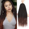 BAOTA Senegalese Twist Crochet Hair for Kids Ombre Brown 12