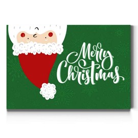Renditions Gallery Upside Down Santa Wall Art, Christmas Decorations, Green, Red, & White, Cute & Funny Artwork, Premium Gallery Wrapped Canvas Decor, Ready to Hang, 18 in H x 27 in W, Made in America