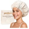 Yanibest Gorro Ducha Reutilizable Impermeable Banda Elástica Ancha Cómodo Duradero