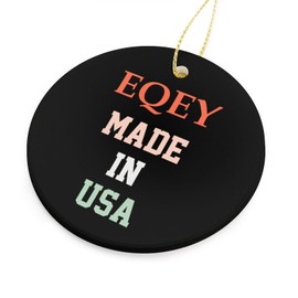 EQEY - Adorno de Navidad colgante de árbol de Florencia, Italia, adorno de cerámica de doble cara, 2.9 pulgadas