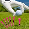 Pink Golf Tees 5 Prong with Black Stripe Bulk 100