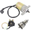 STABSOLI Starter Motor & Drive & Solenoid Relay Fit for