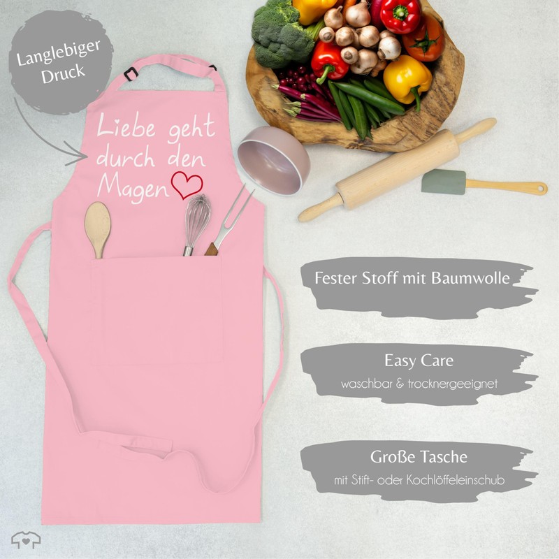 Shirtracer - Apron - Cooking Apron Funny - Love Goes