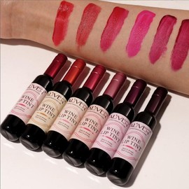 Aliver Wine Lip Tint, Wine Lipstick, Lipstick Long Lasting Makeup Lip Sticks Wine Bottle (Pack of 6) Makeup Cosmetic Glossy Lip Care Springtok Super Pigmented - Color: Red wine lip gloss generation 6 colors