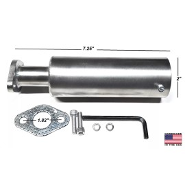 ARSPORT Exhaust Muffler Stainless steel 304 for Honda GX100 / Honda GC160, GC190