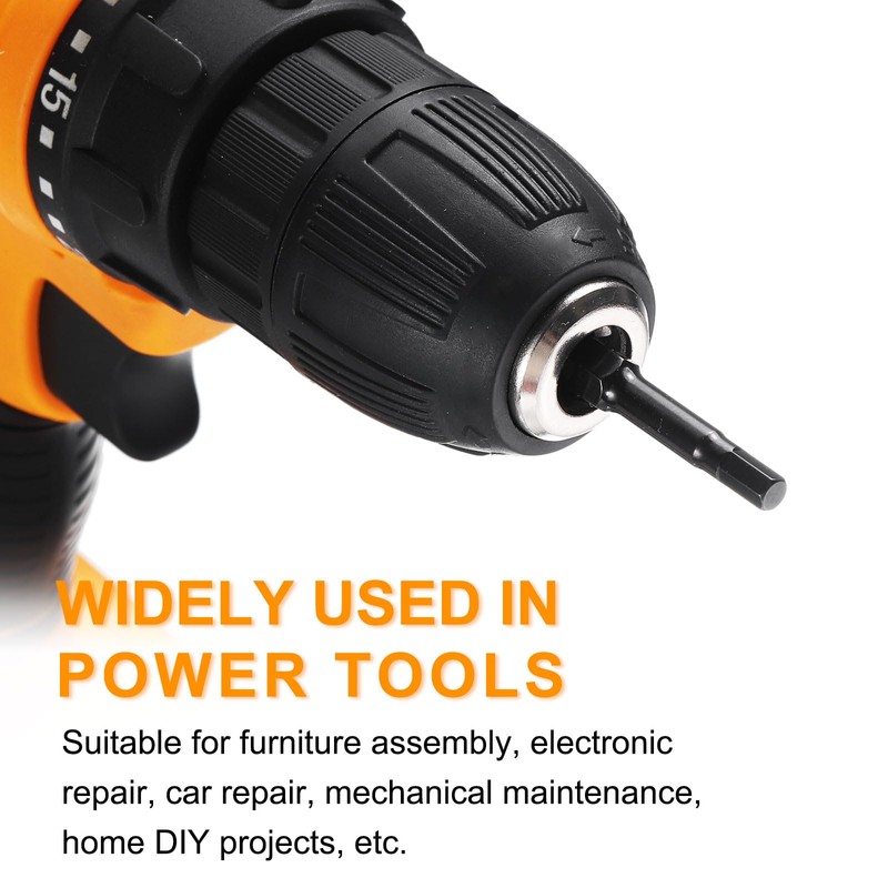 sourcing map Hex Head Wrench Drill Bit 10mm(H10) Metric 1/4"