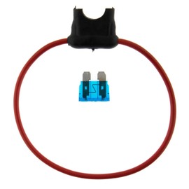 Lumonic Car Fuse Holder with 25 cm Cable I 15 A Car Sitting Holder Blade Fuse I Car Fuse Holder Blade Fuse Holder Pack of 10