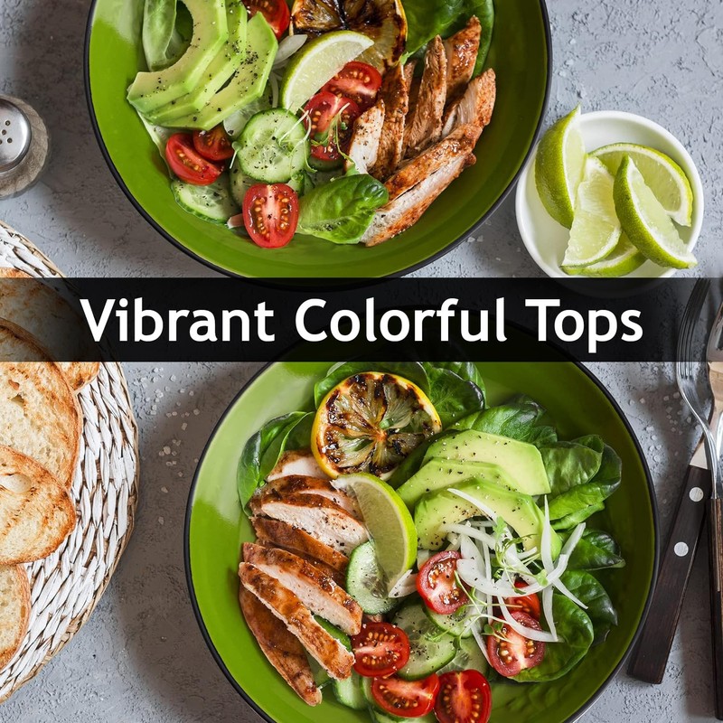 MIAMIO – 6 x Plate/Dinner Plate Set Stoneware Ceramic Tableware