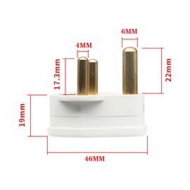 2Pcs 5 Amp Round Pin Plug Lamp,Round 3 Pin Plugs for Stage Lighting Lamp(White) (2)