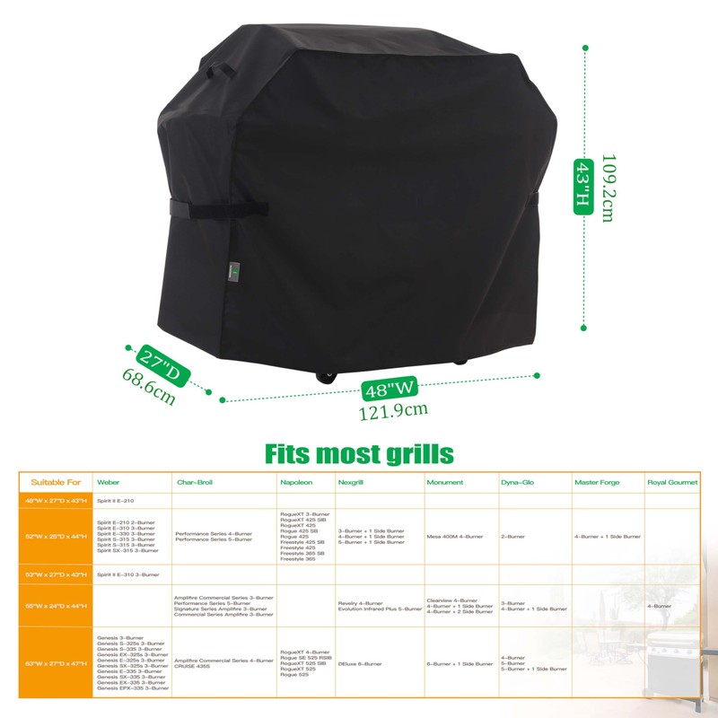 F&J Outdoors Grill Cover Waterproof UV Resistant for 2 Burner