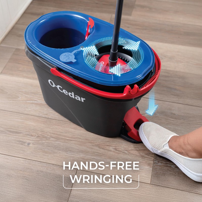 O-Cedar EasyWring RinseClean Microfiber Spin Mop & Bucket Floor Cleaning