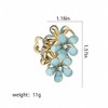 6PCS Flower Hair Clips Small Dainty Mini Metal Claw