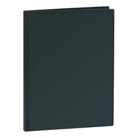 5 Star Office A4 Presentation Display Book | Storage Portfolio w/Plastic Sleeves | Personalisable Front Cover |Polypropylene File Folders| Perfect for Work, Office, School | 30 Pockets - Black