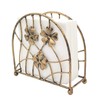 Antique Bronze Metal Floral Petals & Branches Tabletop Napkin Holder,