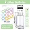 NEWMIAO 16 Pack 4 oz Glass Shot Bottles with Caps,