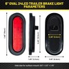 Oyviny 6 Inch Oval Red LED Trailer Tail Lights W/Light