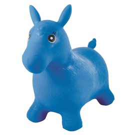 Lexibook Inflatable Jumping Horse, Manual Pump Included, Secure and Durable Plastic, Blue, BG050