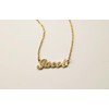 GR35Z9 Brat Name Necklace Gold Nameplated Stainless Steel Pendant Jewelry